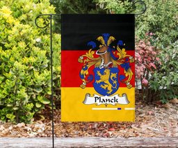 ScotsTee Shop Germans Planck Coat of Arms on Germany Flag Garden Flag/ House Flag