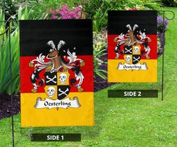 ScotsTee Shop Germans Oesterling Coat of Arms on Germany Flag Garden Flag/ House Flag