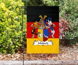 ScotsTee Shop Germans Misbach Coat of Arms on Germany Flag Garden Flag/ House Flag