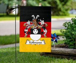 ScotsTee Shop Germans Vollmann Coat of Arms on Germany Flag Garden Flag/ House Flag