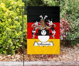 ScotsTee Shop Germans Vollmann Coat of Arms on Germany Flag Garden Flag/ House Flag