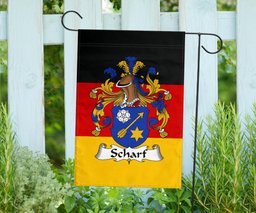 ScotsTee Shop Germans Scharf Coat of Arms on Germany Flag Garden Flag/ House Flag