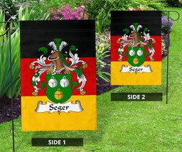 ScotsTee Shop Germans Seger Coat of Arms on Germany Flag Garden Flag/ House Flag