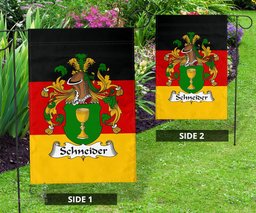 ScotsTee Shop Germans Schneider Coat of Arms on Germany Flag Garden Flag/ House Flag