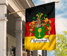 ScotsTee Shop Germans Schneider Coat of Arms on Germany Flag Garden Flag/ House Flag