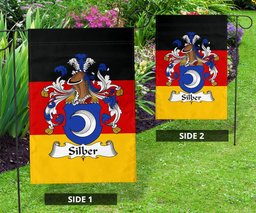 ScotsTee Shop Germans Silber Coat of Arms on Germany Flag Garden Flag/ House Flag