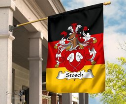 ScotsTee Shop Germans Stosch Coat of Arms on Germany Flag Garden Flag/ House Flag