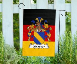 ScotsTee Shop Germans Strasser Coat of Arms on Germany Flag Garden Flag/ House Flag