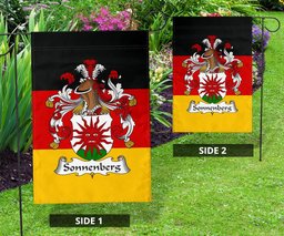 ScotsTee Shop Germans Sonnenberg Coat of Arms on Germany Flag Garden Flag/ House Flag