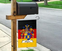 ScotsTee Shop Germans Wiser Coat of Arms on Germany Flag Garden Flag/ House Flag