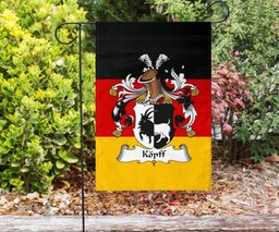 ScotsTee Shop Germans Kopff Coat of Arms on Germany Flag Garden Flag/ House Flag