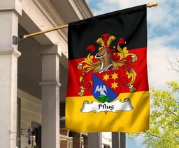 ScotsTee Shop Germans Pflug Coat of Arms on Germany Flag Garden Flag/ House Flag