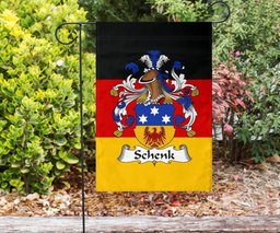 ScotsTee Shop Germans Schenk Coat of Arms on Germany Flag Garden Flag/ House Flag
