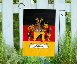 ScotsTee Shop Germans Meltzer Coat of Arms on Germany Flag Garden Flag/ House Flag