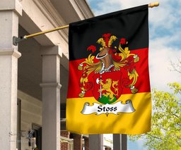 ScotsTee Shop Germans Stoss Coat of Arms on Germany Flag Garden Flag/ House Flag