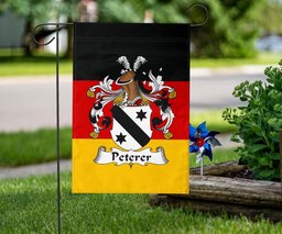 ScotsTee Shop Germans Peterer Coat of Arms on Germany Flag Garden Flag/ House Flag