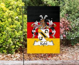 ScotsTee Shop Germans Kohl Coat of Arms on Germany Flag Garden Flag/ House Flag