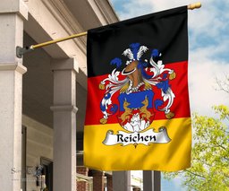 ScotsTee Shop Germans Reichen Coat of Arms on Germany Flag Garden Flag/ House Flag
