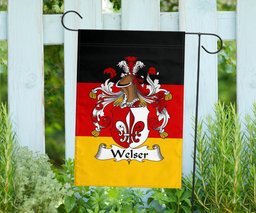 ScotsTee Shop Germans Welser Coat of Arms on Germany Flag Garden Flag/ House Flag