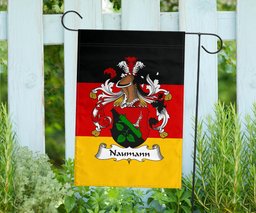 ScotsTee Shop Germans Naumann Coat of Arms on Germany Flag Garden Flag/ House Flag