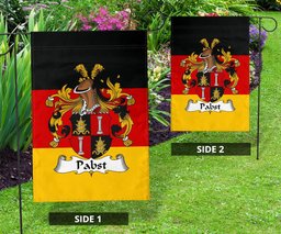 ScotsTee Shop Germans Pabst Coat of Arms on Germany Flag Garden Flag/ House Flag