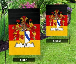 ScotsTee Shop Germans Toll Coat of Arms on Germany Flag Garden Flag/ House Flag