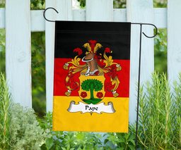 ScotsTee Shop Germans Pape Coat of Arms on Germany Flag Garden Flag/ House Flag