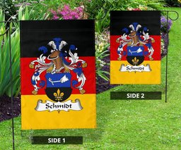 ScotsTee Shop Germans Schmidt Coat of Arms on Germany Flag Garden Flag/ House Flag