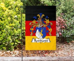 ScotsTee Shop Germans Reinhardt Coat of Arms on Germany Flag Garden Flag/ House Flag
