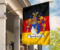 ScotsTee Shop Germans Reinhardt Coat of Arms on Germany Flag Garden Flag/ House Flag