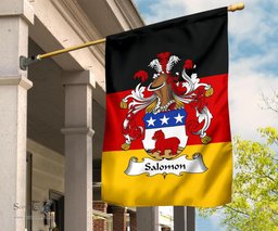 ScotsTee Shop Germans Salomon Coat of Arms on Germany Flag Garden Flag/ House Flag