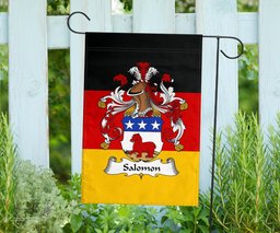ScotsTee Shop Germans Salomon Coat of Arms on Germany Flag Garden Flag/ House Flag