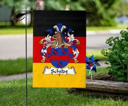 ScotsTee Shop Germans Schildt Coat of Arms on Germany Flag Garden Flag/ House Flag