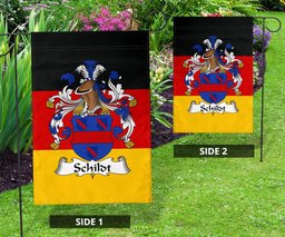 ScotsTee Shop Germans Schildt Coat of Arms on Germany Flag Garden Flag/ House Flag
