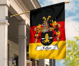 ScotsTee Shop Germans Teller Coat of Arms on Germany Flag Garden Flag/ House Flag