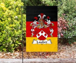 ScotsTee Shop Germans Lauber Coat of Arms on Germany Flag Garden Flag/ House Flag