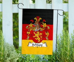 ScotsTee Shop Germans Schlapp Coat of Arms on Germany Flag Garden Flag/ House Flag