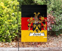 ScotsTee Shop Germans Oertel Coat of Arms on Germany Flag Garden Flag/ House Flag