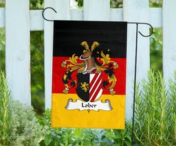 ScotsTee Shop Germans Lober Coat of Arms on Germany Flag Garden Flag/ House Flag