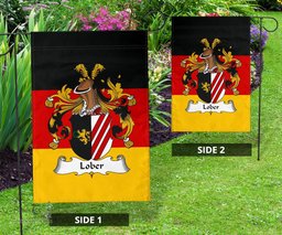 ScotsTee Shop Germans Lober Coat of Arms on Germany Flag Garden Flag/ House Flag