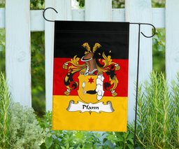 ScotsTee Shop Germans Pfann Coat of Arms on Germany Flag Garden Flag/ House Flag
