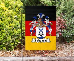 ScotsTee Shop Germans Scheeres Coat of Arms on Germany Flag Garden Flag/ House Flag
