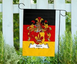ScotsTee Shop Germans Kurn Coat of Arms on Germany Flag Garden Flag/ House Flag