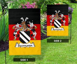 ScotsTee Shop Germans Seemann Coat of Arms on Germany Flag Garden Flag/ House Flag