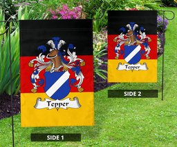 ScotsTee Shop Germans Tepper Coat of Arms on Germany Flag Garden Flag/ House Flag