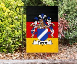 ScotsTee Shop Germans Tepper Coat of Arms on Germany Flag Garden Flag/ House Flag