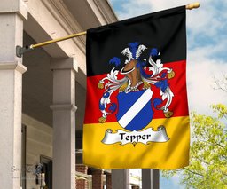ScotsTee Shop Germans Tepper Coat of Arms on Germany Flag Garden Flag/ House Flag