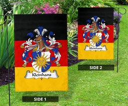 ScotsTee Shop Germans Kleinhans Coat of Arms on Germany Flag Garden Flag/ House Flag
