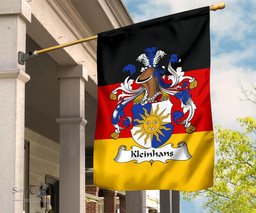 ScotsTee Shop Germans Kleinhans Coat of Arms on Germany Flag Garden Flag/ House Flag