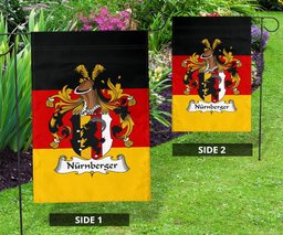ScotsTee Shop Germans Nurnberger Coat of Arms on Germany Flag Garden Flag/ House Flag